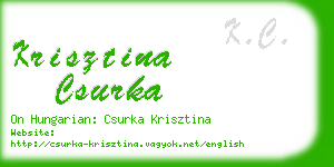 krisztina csurka business card